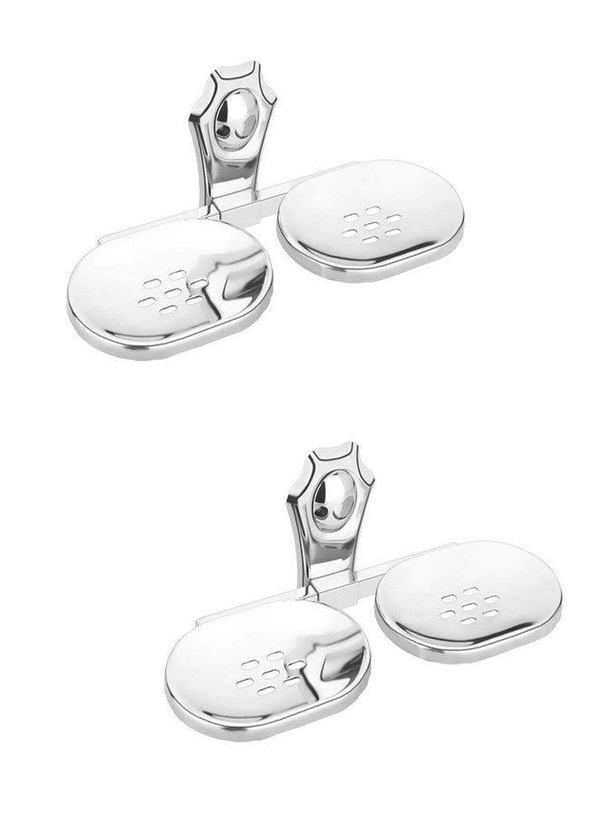 iSTAR Stainless Steel Double Soap Holder/Soap Dish/Bathroom Soap Stand/Bathroom Accessories (Pack of 2) - Image 1